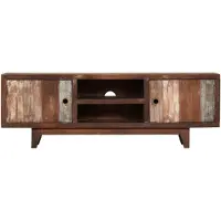 vidaXL Meuble TV Bois d'acacia massif Vintage 118 x 30 x 40 cm244960