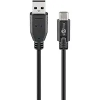 Goobay Câble USB 2.0 USB C vers USB A noir 3 m