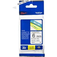 Brother TZ-211 Noir sur Blanc (6 mm x 8 m)