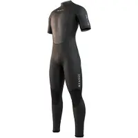 Mystic Brand Flatlock 3/2 Mm Short Sleeve Back Zip Neoprene Suit Noir XL Homme