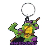 MONOGRAM Garçons, Porte-clés, Teenage Mutant Ninja Turtles Soft Touch PVC Taschenanhänger Donatello, Multicolore