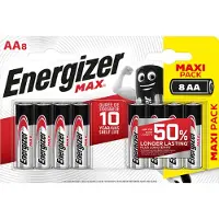 Energizer Piles Alcalines Max AA/LR6. pack de 8