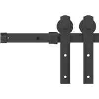 vidaXL Kit de ferrures pour portes coulissantes 152 cm acier noir