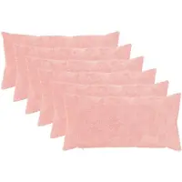 vidaXL Housse De Coussin 6 Pc Heerlen Rose 40 X 80 Cm