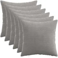 vidaXL Housse De Coussin 6 Pcs Heerlen Gris Clair 45 X 45 Cm