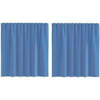 vidaXL Voile Rideaux avec poches pour tringles 2 pcs. Bleu roi