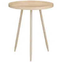 Mica Decorations Table d'appoint Flores - H49 x Ø42 cm - Métal - Beige