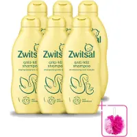 Zwitsal 6 flacons de shampooing pour bébé Anti-pellicules, 200 ml chacun, lot économique de 6 pièces