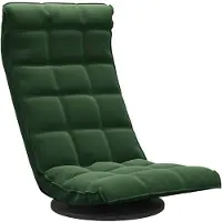 vidaXL Chaise de sol Pivotante Vert foncé Velours