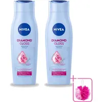 Nivea 2 flacons de shampooing Diamond Gloss - 250 ml - Lot de 2