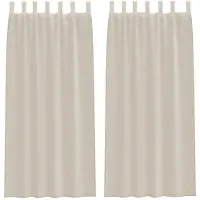 vidaXL Rideau en Voile 2 pcs Couleur sable 260 x 140 cm Polyester