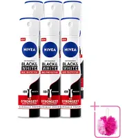Nivea 6 sprays déodorants Black & White, protection maximale, 150 ml, lot de 6