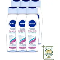 Nivea 6 x Shampooing Diamond Volume Care - 250 ml - Coffret économique - 6 pièces