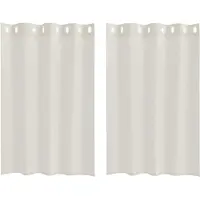 vidaXL Rideau en Voile 2 pcs Crème 140 x 140 cm Polyester