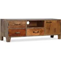 vidaXL Meuble TV Bois massif Vintage 118 x 30 x 40 cm