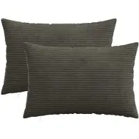 vidaXL Housse De Coussin 2 Pcs Heerlen Anthracite 50 X 75 Cm
