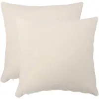 vidaXL Housse De Coussin 2 Pcs Heerlen Crème 50 X 50 Cm Bouclé
