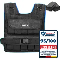 DH FitLife Gilet Lesté Réglable 20KG – Veste de Musculation Compacte et Stable pour Homme et Femme, Entraînement de Fitness et Renforcement Musculaire