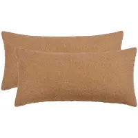 vidaXL Housse de coussin 2 pcs HEERLEN Beige 40 x 80 cm Bouclé
