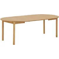 Ebuy24 Nobeoka table à manger Ø120cm avec 2 rallonges 220cm placage chêne naturel.