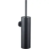 FortiFura Calvi porte-brosse de toilette - modèle fermé - mural - rond - noir mat SW1111541