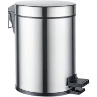 FortiFura Calvi poubelle à pédale - 5 litres - ronde - inox brossé SW1111578