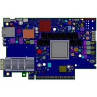 Nvidia BlueField-3 B3220SH E-Series FHHL Storage Controller, Carte graphique, Bleu