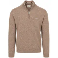 Gant Pull Demi-Zip Laine d’Agneau Camel