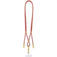 Intenso Lanière de Charge USB-C – Collier Câble pour Smartphone, Charge Rapide 60W, Longueur Réglable, 1,65 m Nylon, Mélange néon