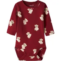 Name it Barboteuse / body 'NBFRatia' beige / écru / rouge foncé