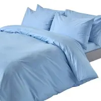 Homescapes Literie bleu densité 200 fils, 200 x 200 cm