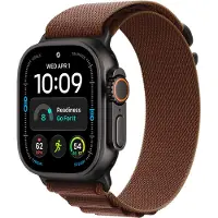 Apple Watch Ultra 4 GPS Cellular 49mm Black Titanium Case with Burgundy Alpine Loop - M
