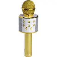 Denver Microphone karaoké Bluetooth avec haut-parleur intégré. Or