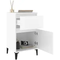 vidaXL Tables de chevet 2 pcs blanc 40x35x70 cm