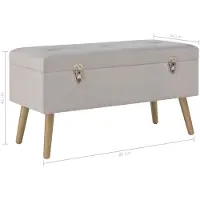 vidaXL Banc avec compartiment de rangement 80 cm Gris Velours