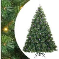 vidaXL Sapin de Noël artificiel avec 300 LED Vert 240 cm PE et PVC