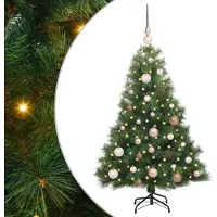vidaXL Sapin de Noël artificiel avec 150 LED Vert 120 cm PE et PVC