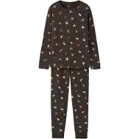 Name It Kids Pyjama 'NKNVismas' brun foncé / sapin / rouge sang / blanc