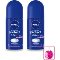 Nivea 2 déodorants roll-on Protect & Care, 50 ml - Lot de 2