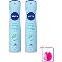 Nivea 2 déodorants spray Fresh Energy - 150 ml - Pack économique - 2 pièces