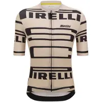 Santini Pirelli Short Sleeve Jersey Beige 2XL