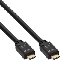 InLine High Speed - Câble HDMI avec Ethernet - HDMI prise pour HDMI prise - 15 m - triple blindage - noir - moulé, support 4K, actif