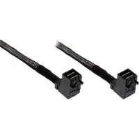 InLine Câble Mini SAS HD SFF-8643 à SFF-8643 coudé avec bande latérale de 0,5 m