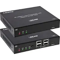 InLine Extendeur KVM sur IP, HDMI 4K/60 Hz, 100 m, kit