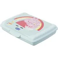 Keeeper Brotdose carla mini peppa pig, 0,5 L, aquamarine Deco-Click-Box mini, PP, praktischer Verschluss, Lunch box, Bleu, Multicolore