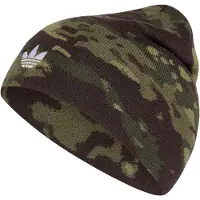 Adidas Originals Bonnet 'CUFFLESS CAMO' brun foncé / kaki / vert foncé