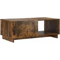vidaXL Table basse en bois imitation chêne fumé, 95 x 50,5 x 35 cm