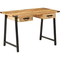 vidaXL Bureau avec tiroirs 105x55x70 cm bois massif mangue fer