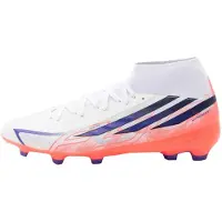 Adidas Chaussures de foot F50 Hyperfast League Mid FG "Ftwr White/Solar Purple/Solar Turbo" pour Unisex