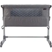 X-adventure X Adventure lit cododo Gris – berceau co-sleeper avec matelas et sac de transport, réglable sur 6 hauteurs, anti-reflux, roulettes, jusqu’à 9 kg